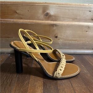 Rag and bone Yellow leather sandals with braided straps size 38 brand new